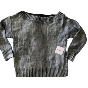 New w/ Flaw Superdown Marla Metallic Womens Sweater Size Small